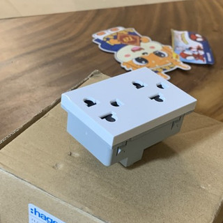 WGSMT16EA- Ổ cắm đôi 3 chấu 16A (45mm x 67.5mm) dạng module -Hager