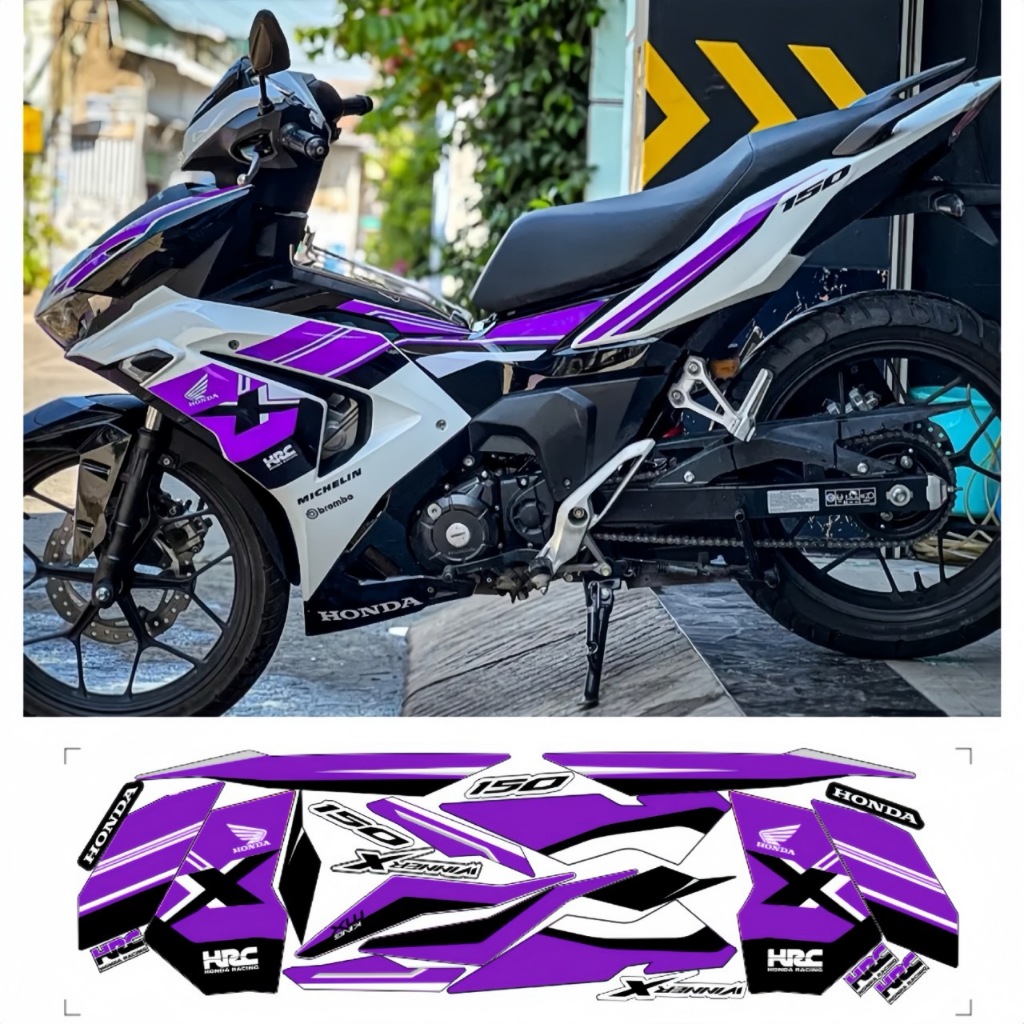 Tem rời WINNER X V3 mẫu HRC cao cấp chất liệu in 3 lớp chống nước không phai màu thích hợp nền trắng.
