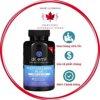 Viên uống trắng da Dr. Emil Multi Collagen Plus hỗ trợ da, móng, tóc và khớp 90 viên