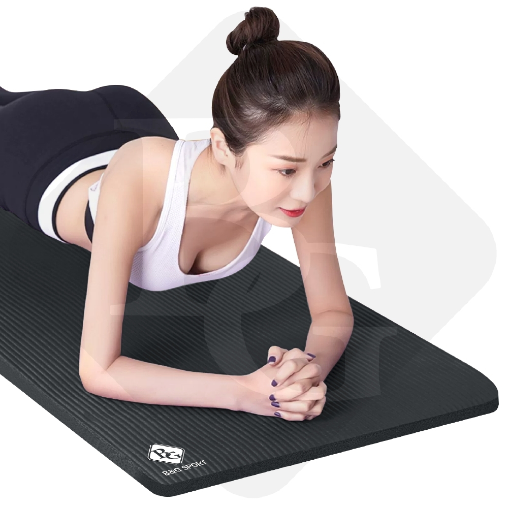 Ảnh BG - Thảm Tập Yoga Chống Trượt  cao su nguyên khối NBR 10MM Cao Cấp chống trơn trượt loại xịn 2