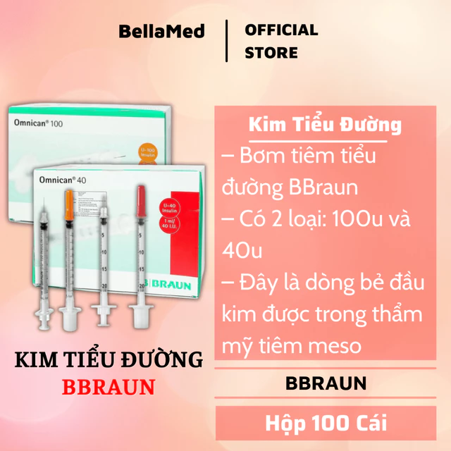 Bơm tiêm Kim tiêm tiểu đường 1ml B Braun 30G x 1/2" 0.3 x 12mm