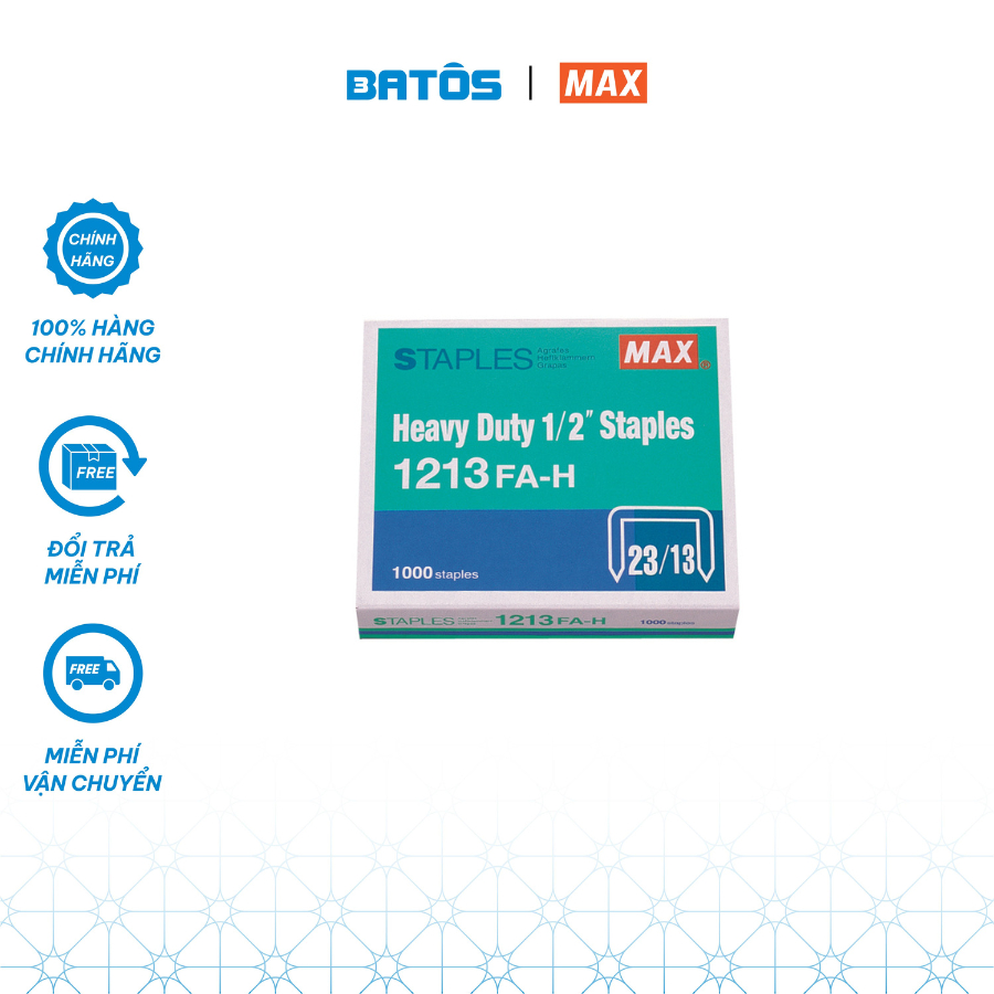 Đinh ghim lớn siêu cứng MAX 23/10 1210FA-H, 23/13 1213FA-H, 23/15 1215FA-H, 23/17 1217FA-H- 10 hộp.