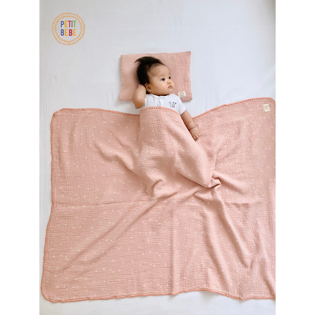 Ảnh Chăn Muslin 4 Lớp Cho Bé 100x120cm PETIT BEBE Mềm Mại, Thoáng Khí, Thấm Hút 3