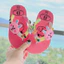 Dép Kẹp Xỏ Ngón Mũi Tròn Mẹ Và Bé Đính Sticker Thỏ Hồng Và Công Chúa Đế Cao Su Cao Cấp Dễ Thương