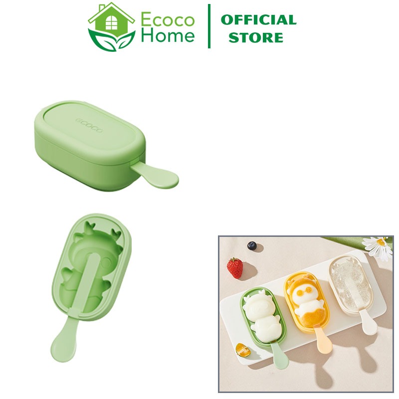 Khuôn Làm Kem, Khay Làm Thạch ECOCO Silicon Hình Người Tuyết, Dụng Cụ Làm Kem An Toàn Sức Khoẻ | BigBuy360 - bigbuy360.vn