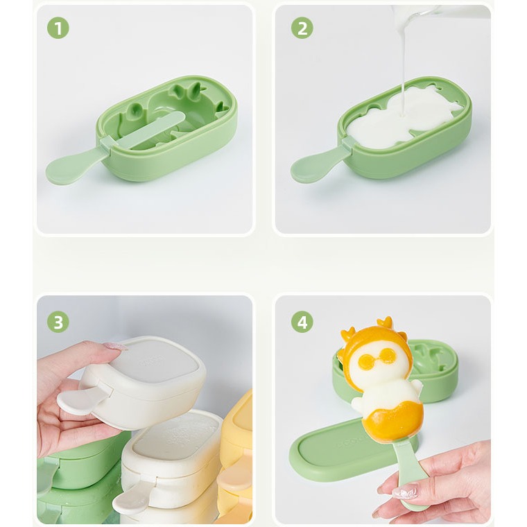 Khuôn Làm Kem, Khay Làm Thạch ECOCO Silicon Hình Người Tuyết, Dụng Cụ Làm Kem An Toàn Sức Khoẻ | BigBuy360 - bigbuy360.vn