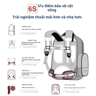 SUN EIGHT - 90148 Balo học sinh Cấp 1 siêu nhẹ, chống gù, chống thấm nước