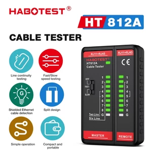 HABOTEST HT812A Kiểm tra cáp mạng 8P/6P/4P/2P Cáp LAN Công cụ theo dõi đường dây