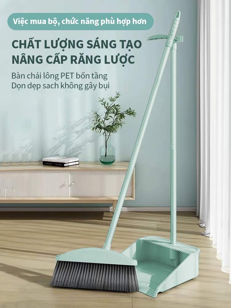 ICON Bộ Chổi Quét Nhà Kèm Hốt Rác Cán Dài | Shopee Việt Nam