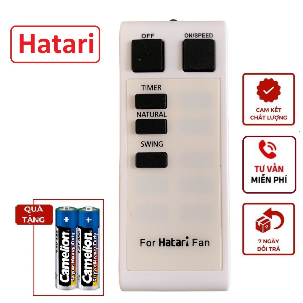 Điều khiển quạt Hatari, remote quạt đứng, quạt cây, quạt treo tường ...