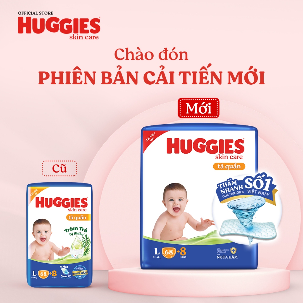Ảnh Tã quần Huggies Skincare Jumbo XXXL22+6 2
