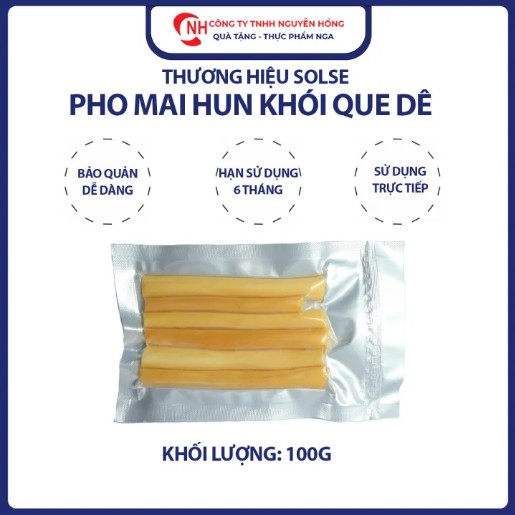 Phô mai hun khói sữa dê que 100g phô mai xông khói ăn vặt Nga thơm ngon snack ăn vặt