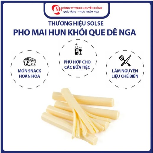 Phô mai hun khói sữa dê que 100g phô mai xông khói ăn vặt Nga thơm ngon snack ăn vặt