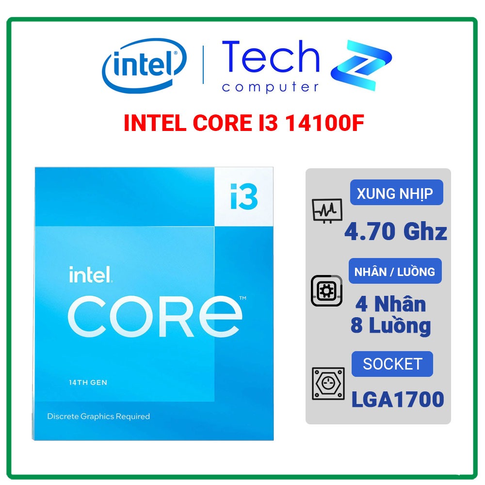 Đánh giá CPU Intel i3 14100F - CPU quốc dân mới, thay thế hoàn hảo cho