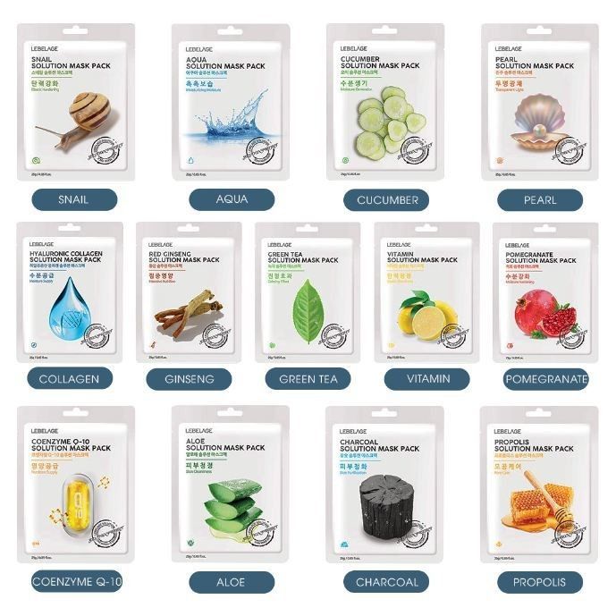 Ảnh Mặt Nạ Hàn Quốc Lebelage Solution Mask Pack 25g Dưỡng Da Cấp Ẩm Trắng Sáng 1