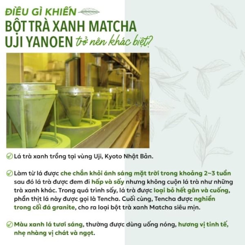 Bột trà xanh Matcha Uji Yanoen 30g