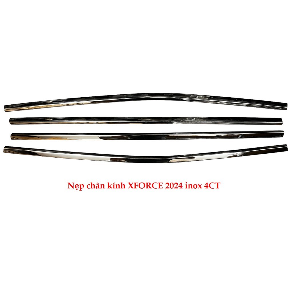 Nẹp viền chân kính , cong kính xe Mitsubishi Xforce 2024 2025 Hàng INOX sáng bóng