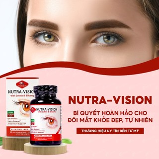 Viên uống Olympian Labs Nutra - Vision With Lutein & Bilberry hỗ trợ tăng cường thị lực (30 viên)