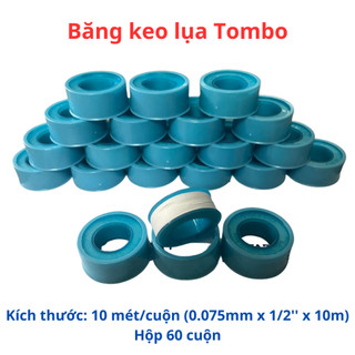 Hộp 60 cuộn băng keo lụa Tombo - băng tan - cao su non quấn ống nước, keo lụa Malaysia Tombo 9082.