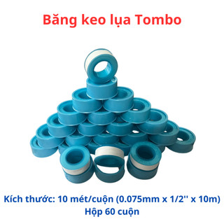Hộp 60 cuộn băng keo lụa Tombo - băng tan - cao su non quấn ống nước, keo lụa Malaysia Tombo 9082.