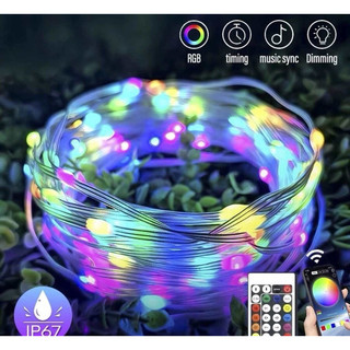 Đèn Led Cảm Ứng nháy đuổi 20 Mét 200 Hạt Led Dây đèn LED trang trí RGB 5V Cổng USB nháy theo nhạc kèm điều khiển