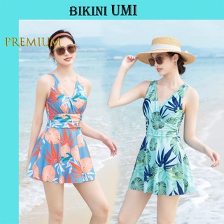 SIZE M,L,XL BIKINIUMI LIỀN THÂN 1 MẢNH VÁY IN HOA CAO CẤP BIKINISTORE