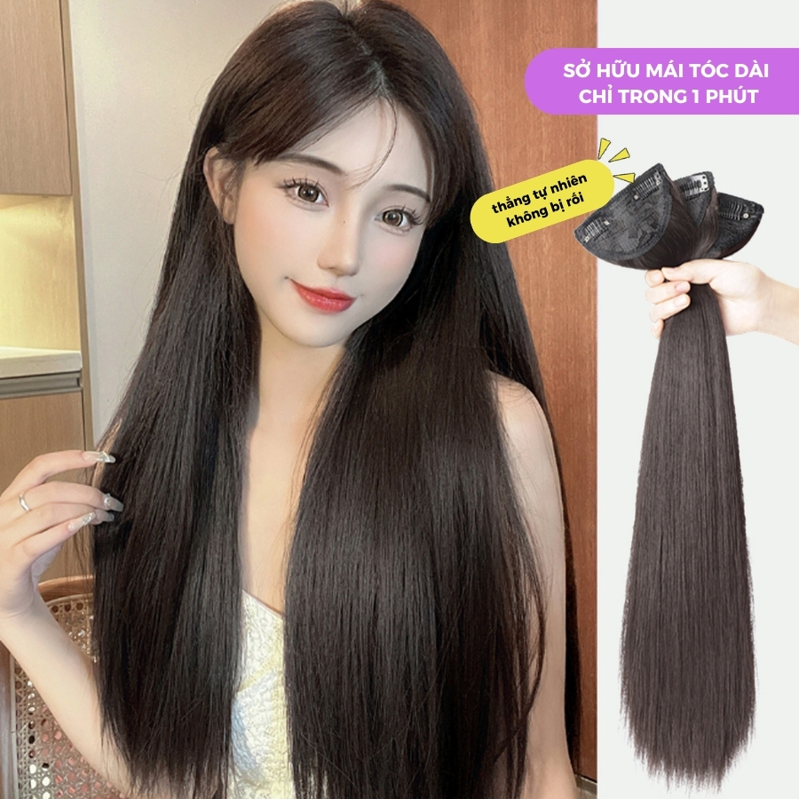 Set 3 Tóc Giả Kẹp Xoăn Dài Đẹp Cho Nữ, Tóc Giả Nữa Đầu Làm Dày Tóc Tự Nhiên Đơn Giãn Dễ Sử Dụng