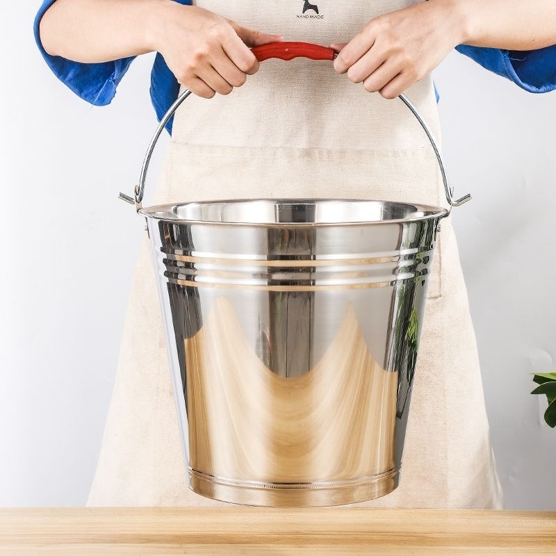 Xô inox, xô đá, xô inox có quai xách tiện lợi hiều kích cỡ | Shopee ...