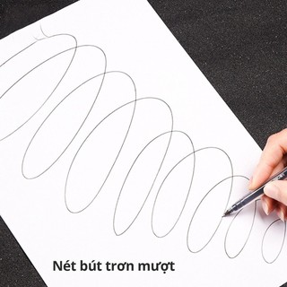 Bút bi nước mực gel bấm nhiều màu 0.5mm Deli xinh xắn nhanh khô viết đều trơn tru nhiều mực