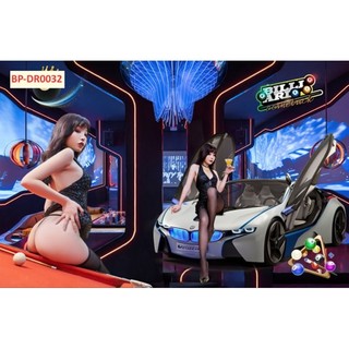 Tranh trang trí quán bi-a, quán billiards, club bida tranh 3D dán tường in trên chất liệu vải lụa(shop tặng kèm keo dán)