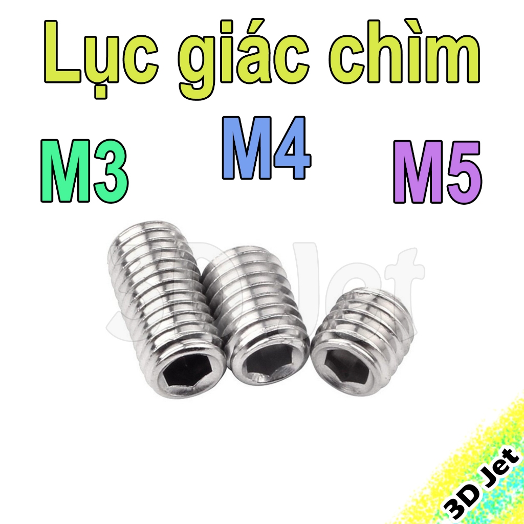 10 Ốc Chìm inox M3 M4 M5, ốc âm, ốc ruồi, oc am, oc ruoi, oc chim, oc ...
