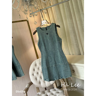 QCCC 82305 Váy bò suông thêu tim màu tây form nhỏ