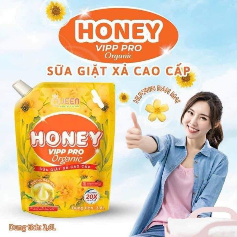 Nước giặt Honey, dung lượng 3,6L siêu rẻ