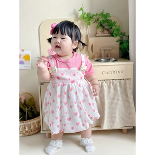 Váy yếm bé gái xinh xắn dễ thương Đầm yếm bé gái hàng Quảng Châu mẫu mới hè D961