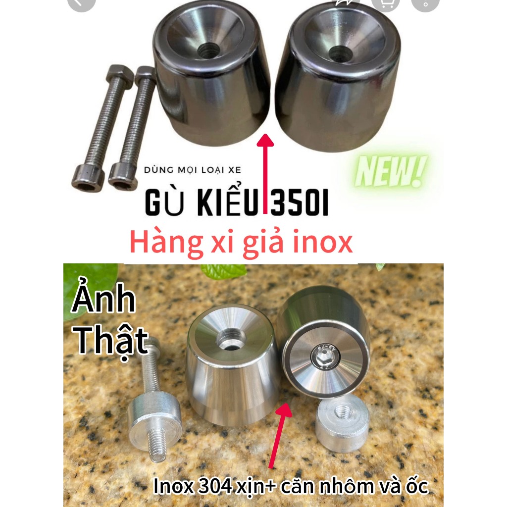 Gù chống rung tay lái kiểu sh 300i inox 304 chính hãng nặng 0,5kg ...