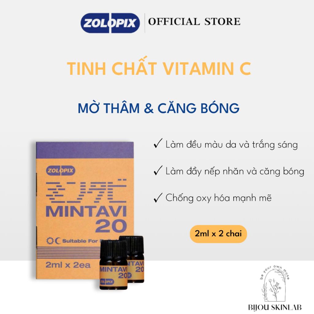 Tinh chất Vitamin C trắng da ZOLOPIX MINTAVI20 size mini [2ml x 2 chai ...