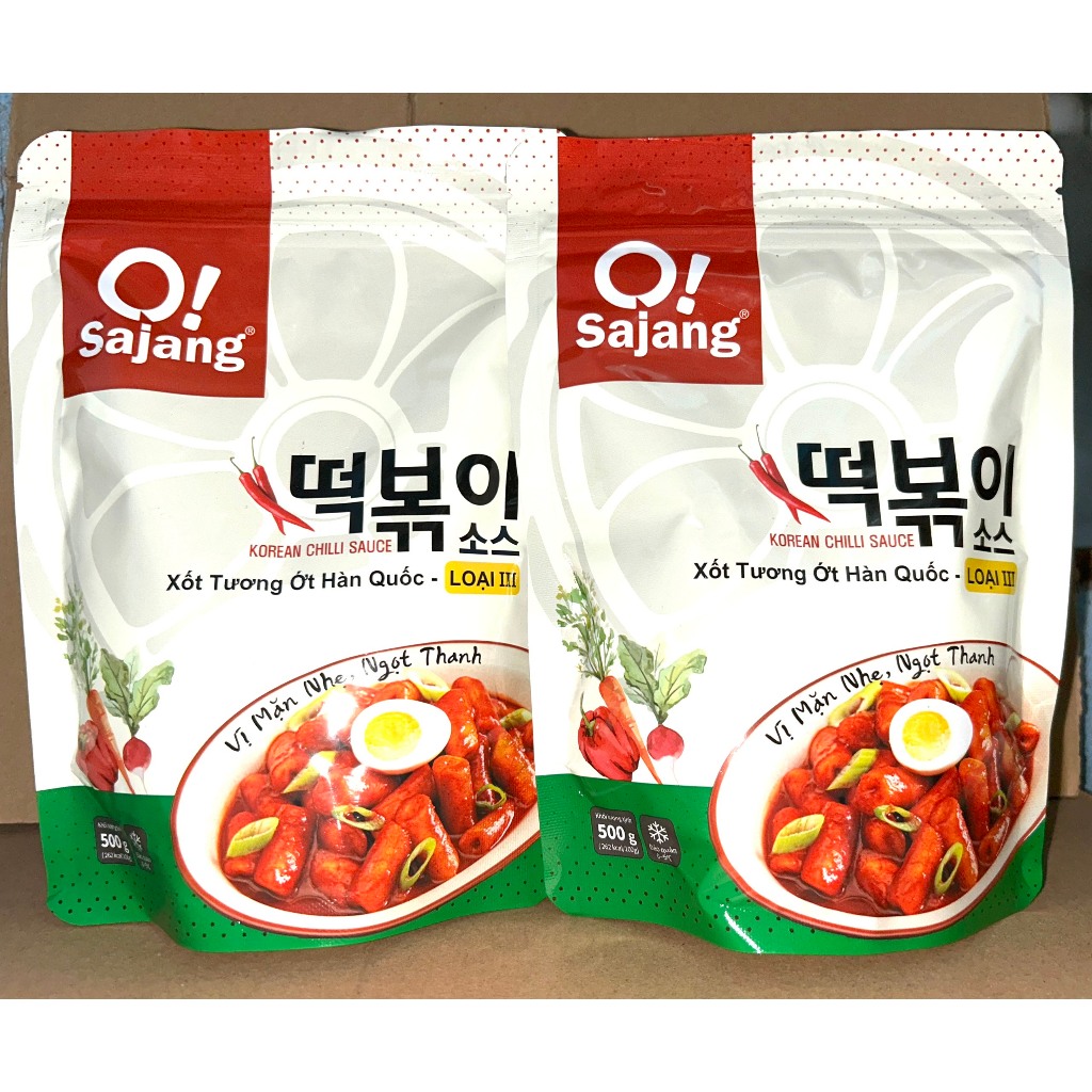 Xốt Tương Ớt Hàn Quốc Vị Mặn nhẹ, Ngọt thanh (loại 3) gói 500g