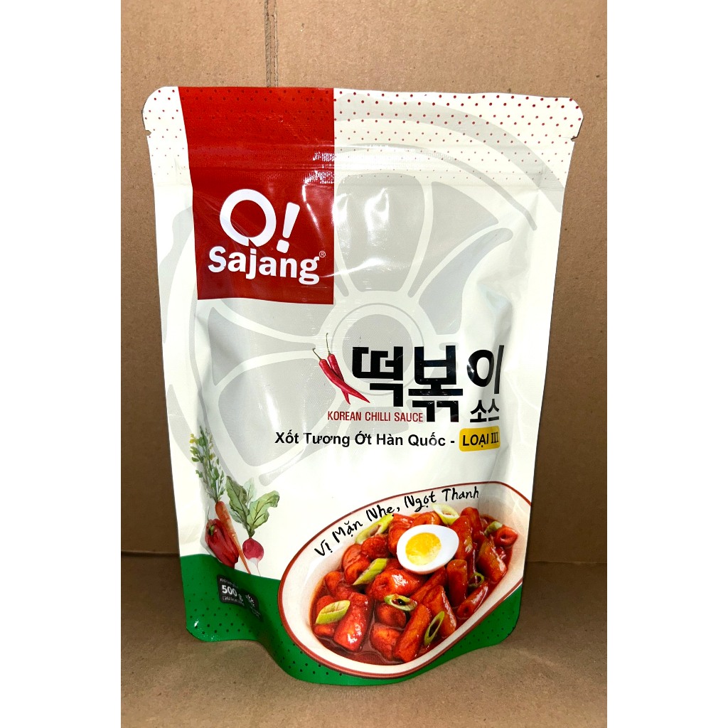 Xốt Tương Ớt Hàn Quốc Vị Mặn nhẹ, Ngọt thanh (loại 3) gói 500g