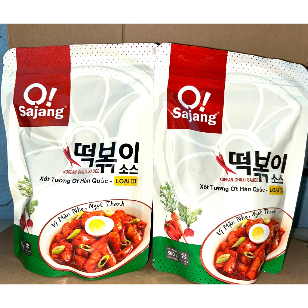 Xốt Tương Ớt Hàn Quốc Vị Mặn nhẹ, Ngọt thanh (loại 3) gói 500g