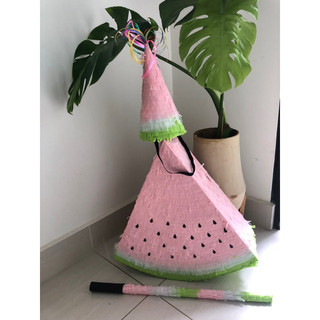 [Tặng gậy đập] – Pinata Dưa Hấu WaterMelon Trò Chơi Đập Kẹo _ Trang Trí Sinh Nhật Cho Bé Trai và Bé Gái