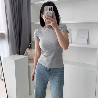 Áo Baby Tee Nữ Trơn Basic Ôm Body, Áo Thun Ngắn Tay Cổ Tròn Siêu Tôn Dáng croptop tanktop babytee - ba196
