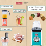 Máy xay sinh tố HASUKA HSK-726 3 cối đa năng, máy xay sinh tố xay đồ khô lưỡi dao inox sắc bén- BH 1 năm — ảnh 3