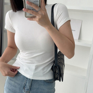 Áo Baby Tee Nữ Trơn Basic Ôm Body, Áo Thun Ngắn Tay Cổ Tròn Siêu Tôn Dáng croptop tanktop babytee - ba196
