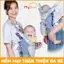 Đai điệu vải em bé sơ sinh địu 4 tư thế có đỡ cổ đa năng ngồi xe máy an toàn cao cấp MySun 4Way