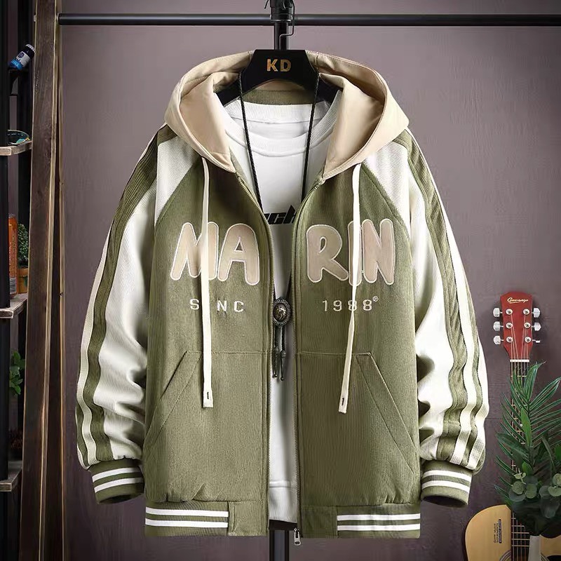 Áo Khoác Nỉ MARN Phong Cách BOMBER Cực Mới Siêu ĐẸP Nón Phối Màu