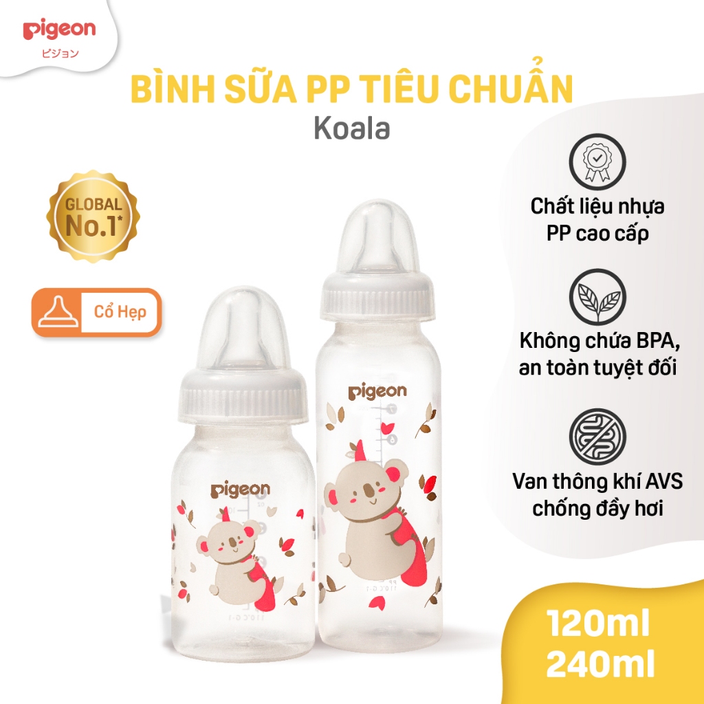 Ảnh Bình sữa Pigeon PP Tiêu chuẩn Họa Tiết 120ml/240ml - Có Hộp 2
