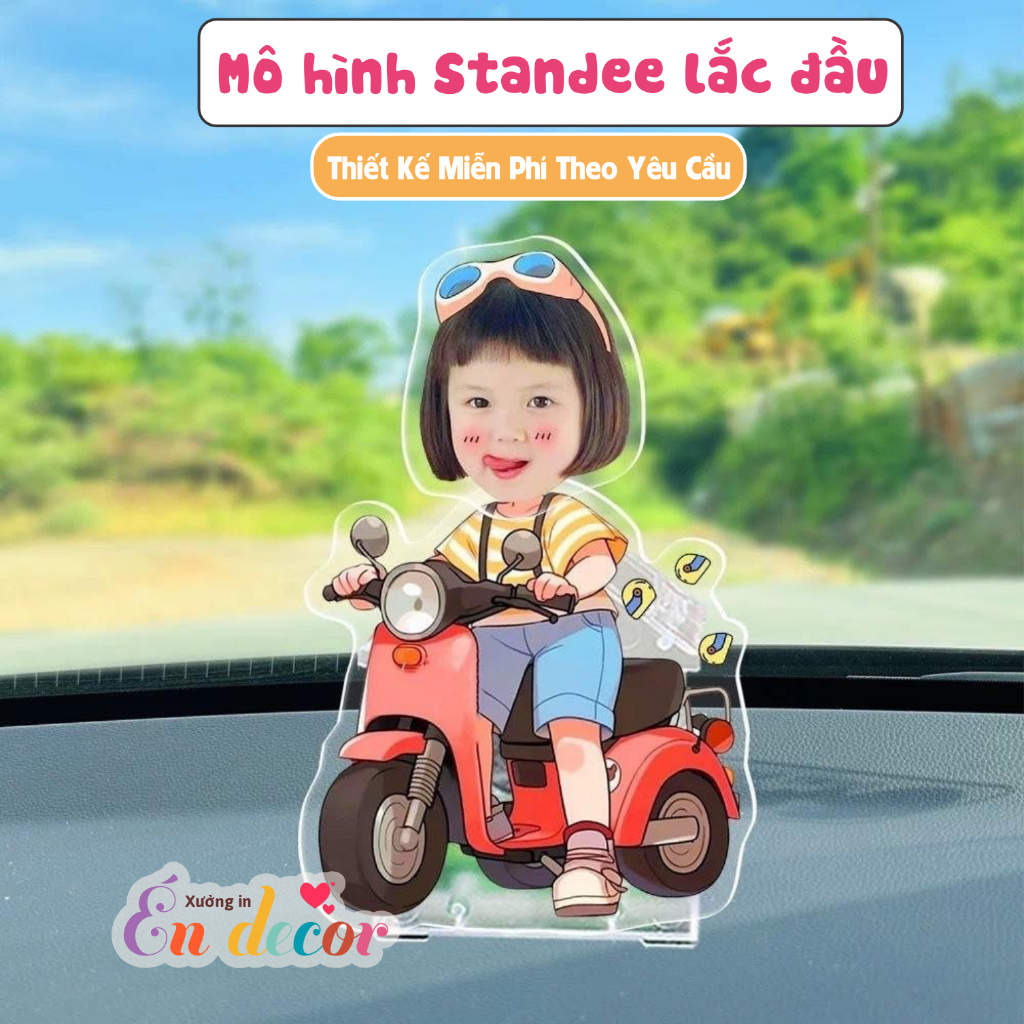Stande lắc đầu in Uv giá rẻ, trang trí ô tô, bàn làm việc  - Xưởng quà tặng Sango