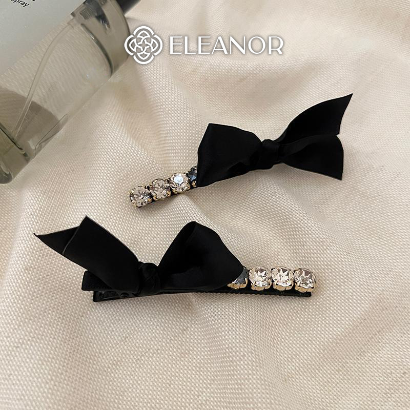 Kẹp tóc nữ Eleanor Accessories đính đá kẹp tóc nơ tiểu thư phụ kiện tóc 7803