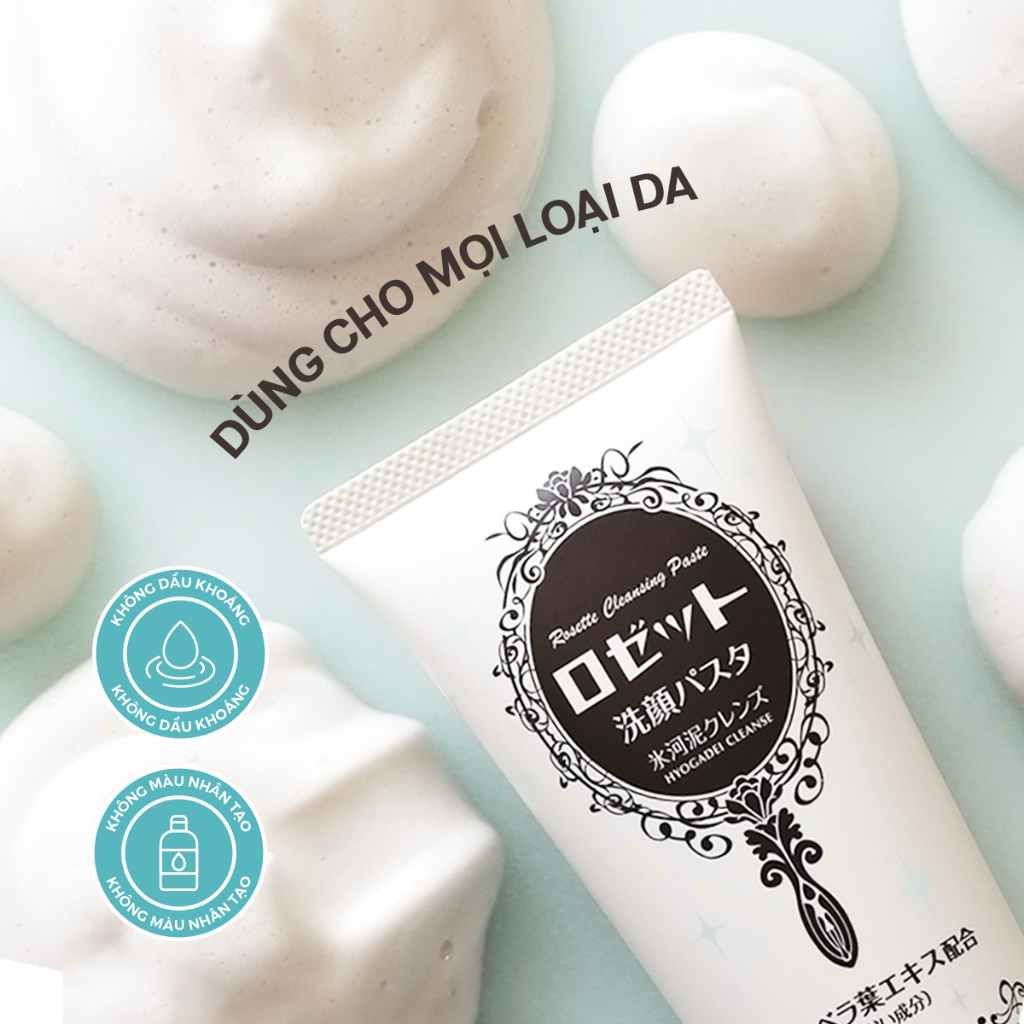 Ảnh Sữa Rửa Mặt Rosette Dưỡng Ẩm Face Wash Pasta Glacial Clay Cleanser 120G 1