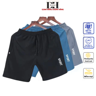 Quần đùi nam thể thao DIHU, quần short nam mặc nhà chất gió giãn mát dây rút chạy bộ thoải mái